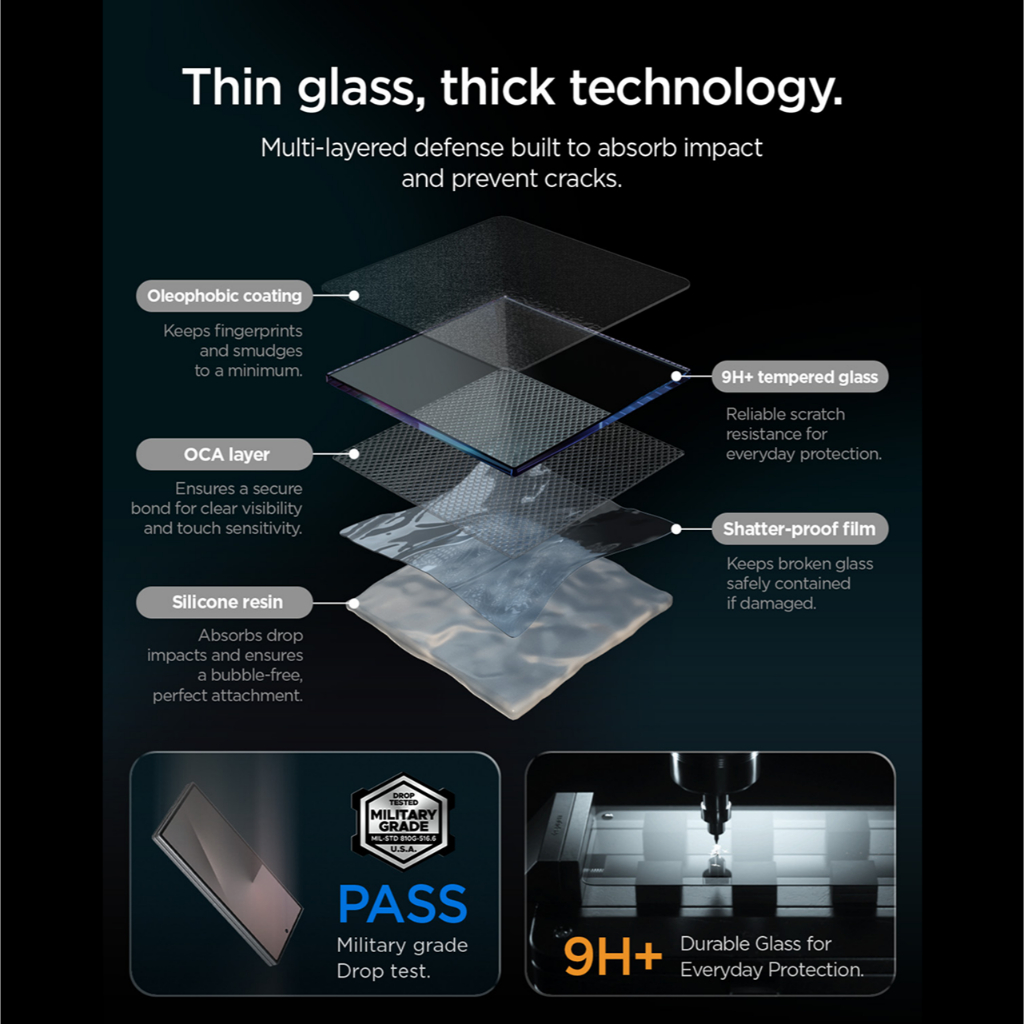 SPIGEN Tempered Glass for Samsung Galaxy Z Fold 8 Ultra 7 GlastR Ez Fit Pro HD Easy Install Tray Clear Screen Protector - Gambar 2