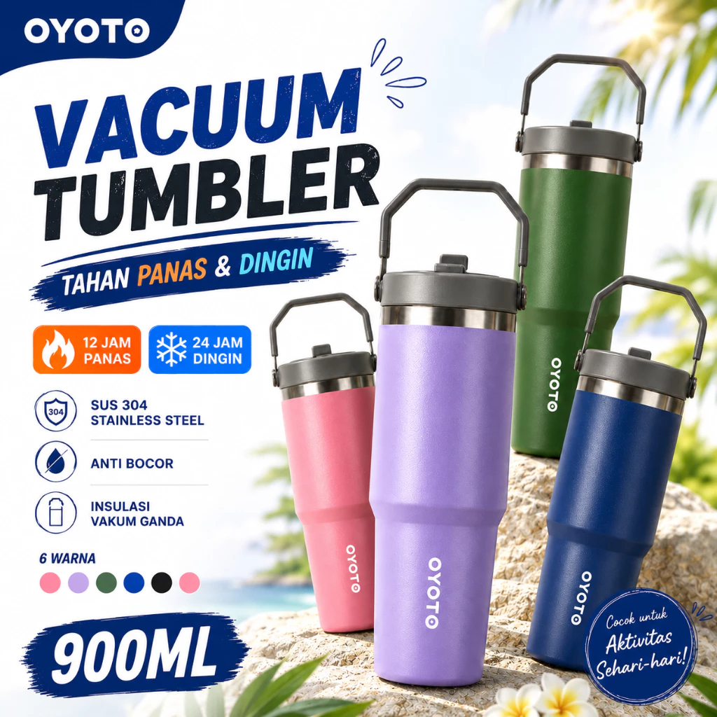 OYOTO Tumbler Botol Minum Tumbler Stainless Insulated Cup Vacuum Insulated Tahan Dingin Tumbler Aesthetic