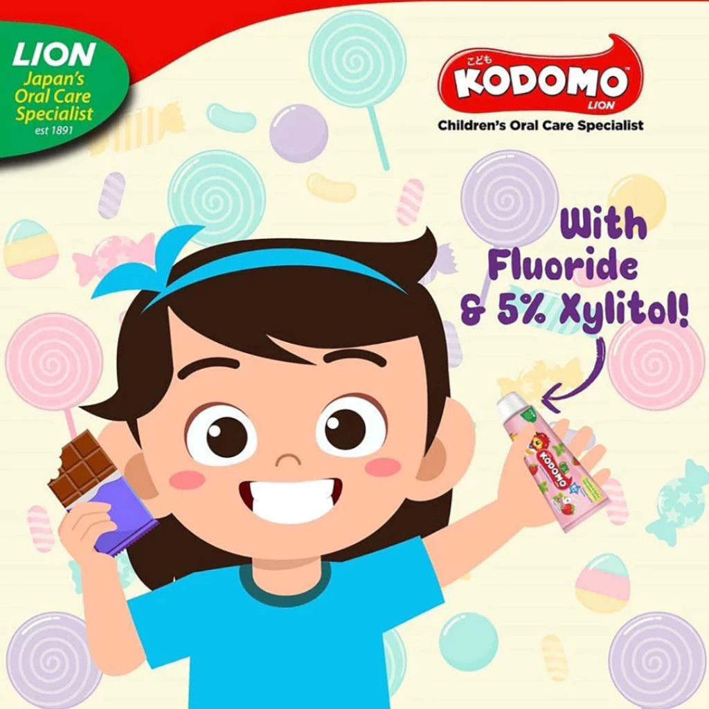 Kodomo Sikat & Pasta Gigi Koukou 2in1 -Strawberry Mint Toothbrush & Toothpaste / Distributor Cream Ori - Gambar 4