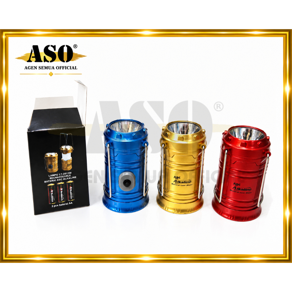 Lampu Darurat Mini Emergency Lamp ABC ALKALINE LED Cahaya Putih Baterai AA (warna random) PROMO !!!