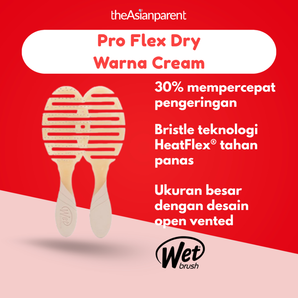 The Wet Brush Pro Flex Dry Cream Sisir Anti-Rontok