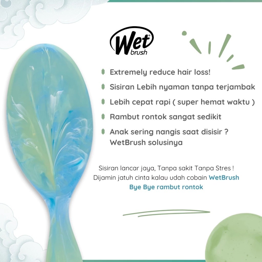 Wet Brush Matte Marble Grey Sisir Anti Kusut - Gambar 3