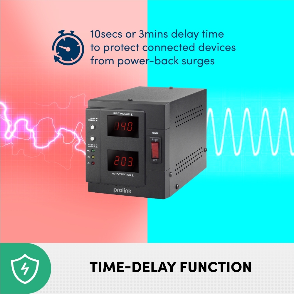 Prolink Stabilizer 500VA Automatic Voltage Regulator l AVR l Relay Controlled l Stavolt - Gambar 3