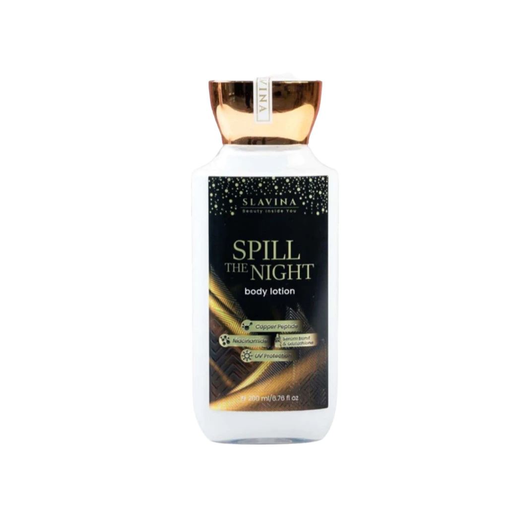 SLAVINA Body Lotion 200ML -Body Serum Tone Up Moisturizer Niacinamide / Distributor Cream Ori - Gambar 3