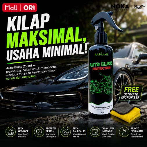 Auto Gloss / Kilap Premium - Pengkilap Body Motor Mobil Helm Glossy, Sealant Semi Coating Wax Paint, Pengkilap Cat Motor Mobil, Efek...