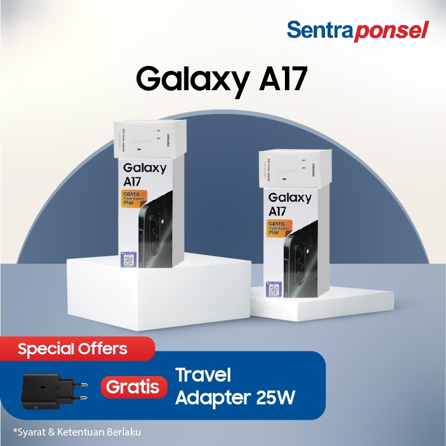 Galaxy A17 LTE / Galaxy A17 5G NFC 8/128GB 8GB/256GB Gratis Travel Adapter Samsung 25W - Garansi Resmi Samsung Indonesia