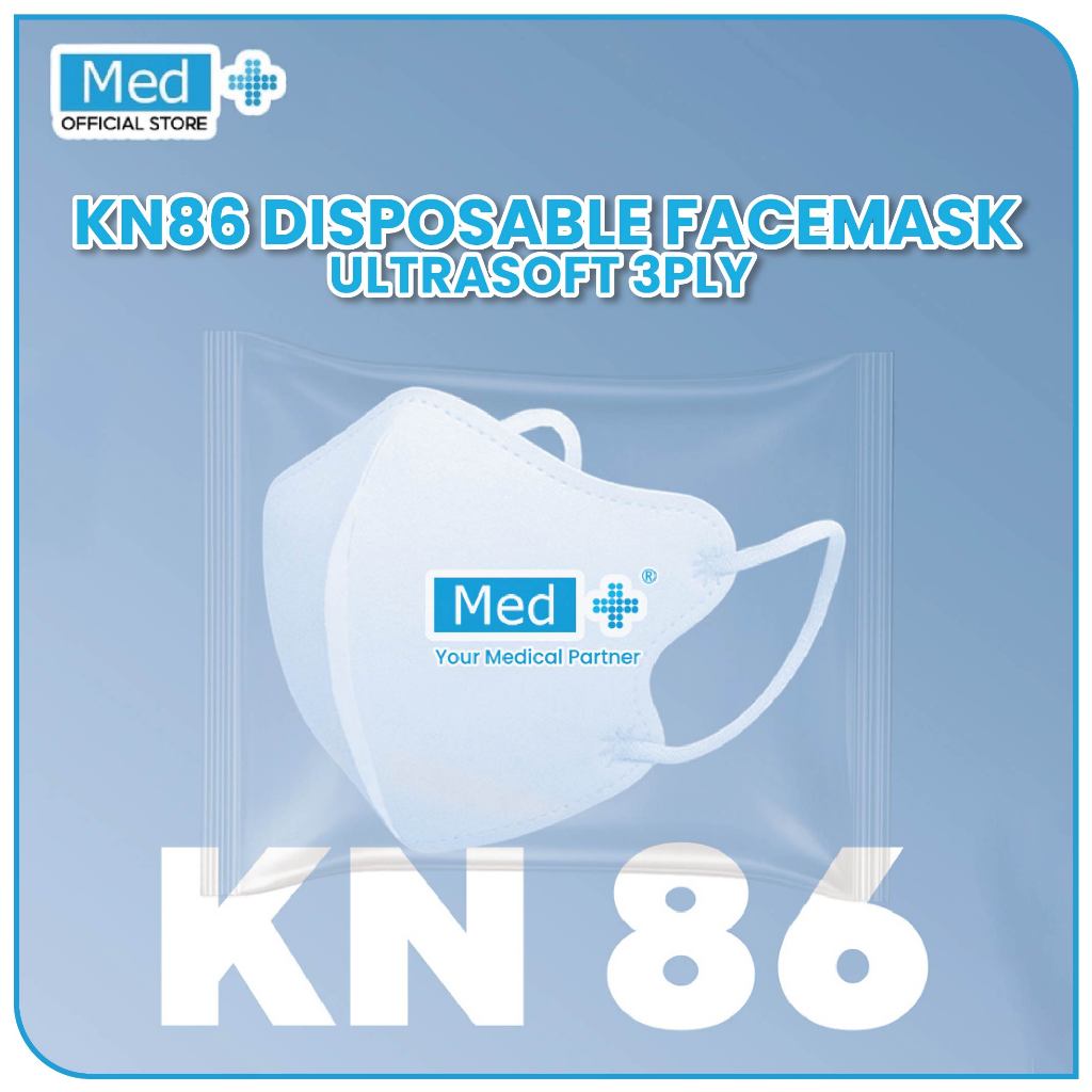 Med+ Japanese Facemask/Masker Jepang Ultrasoft 3Ply KN86 Disposable