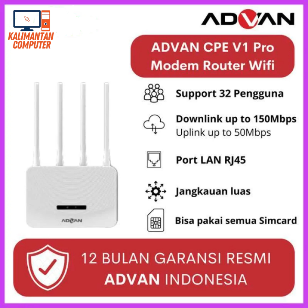 ADVAN MODEM CPE V1 PRO WIFI ROUTER 4G LTE UNLOCK ALL OPERATORS | Shopee ...