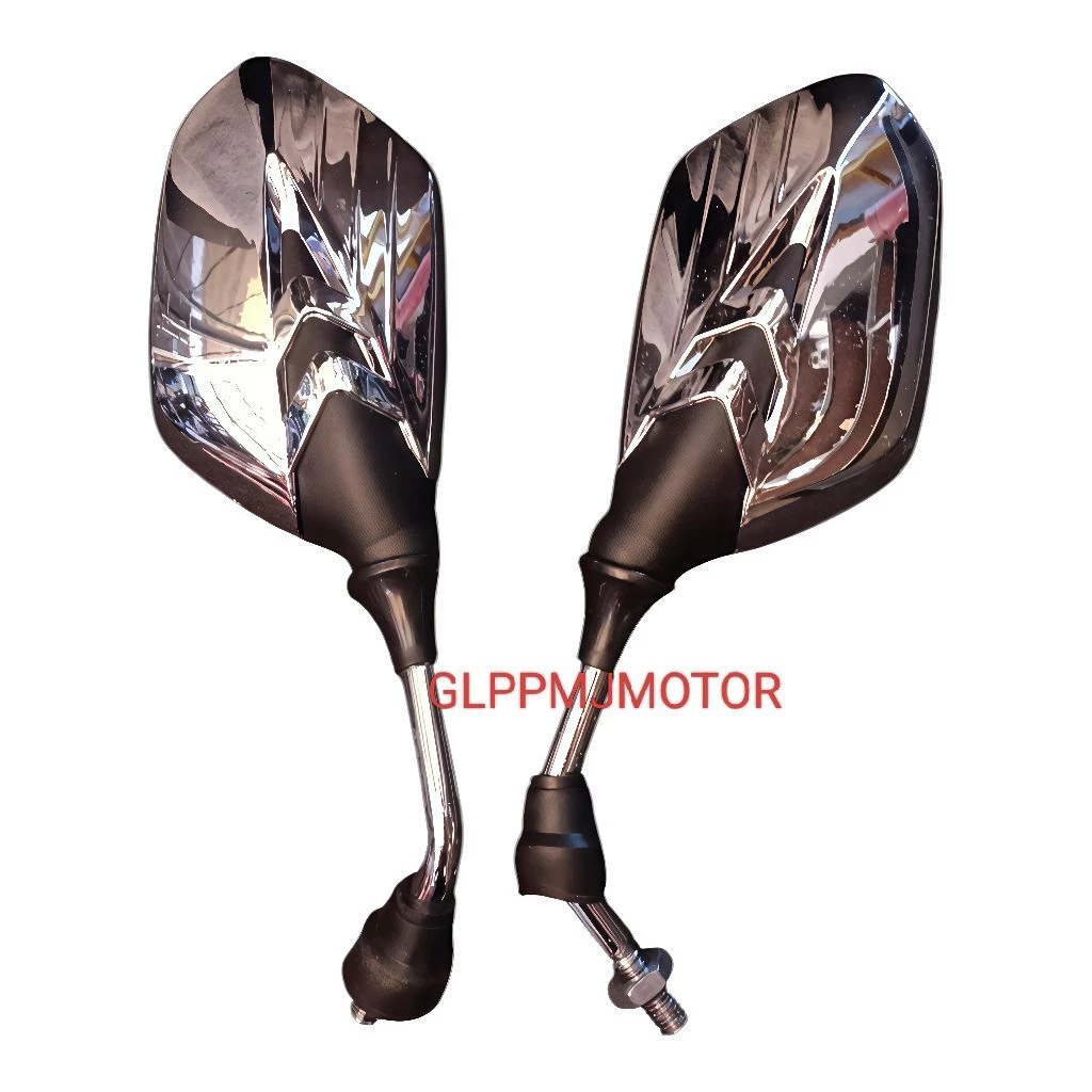Spion Shogun 125 Sp Smash Sogun 110 Smesh Smesh Satria Fu F 150 Suzuki Drat 12 14 Model Crom Standar Mini Variasi Stainless Croom Chrome Krom - Gambar 3