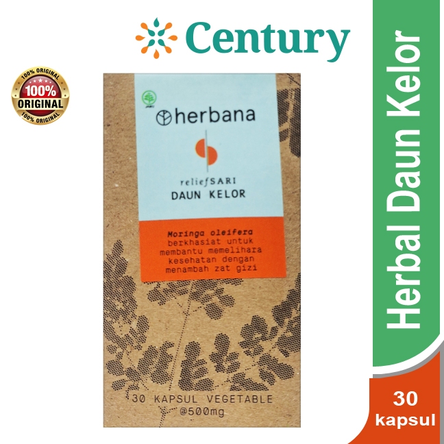 HERBANA DAUN KELOR ISI 30 KAPSUL / DAYA TAHAN TUBUH / MULTIVITAMIN
