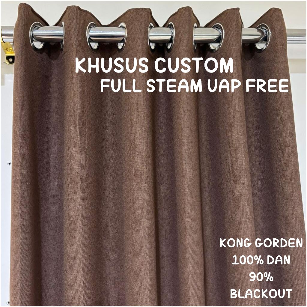 KONG GORDEN CUSTOM KHUSUS READY STOK BLACKOUT 100% dan 90% ANTI SINAR 6 9 12 15 18 20 24 GELOMBANG