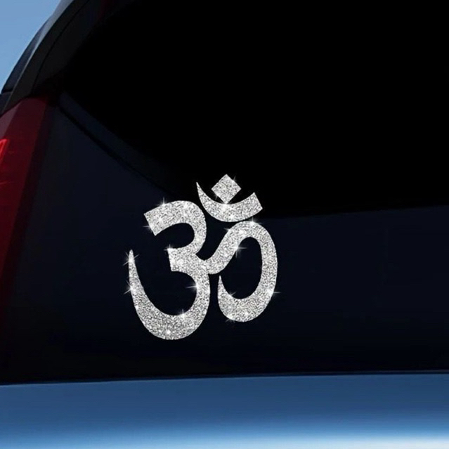 Premium Glitter Car Stickers Symbol of Islamic Muslimah Om Aum | Shopee ...