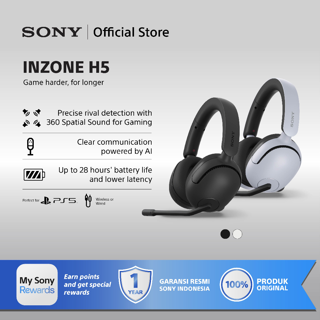 SONY INZONE H5 Wireless Gaming Headset WH-G500