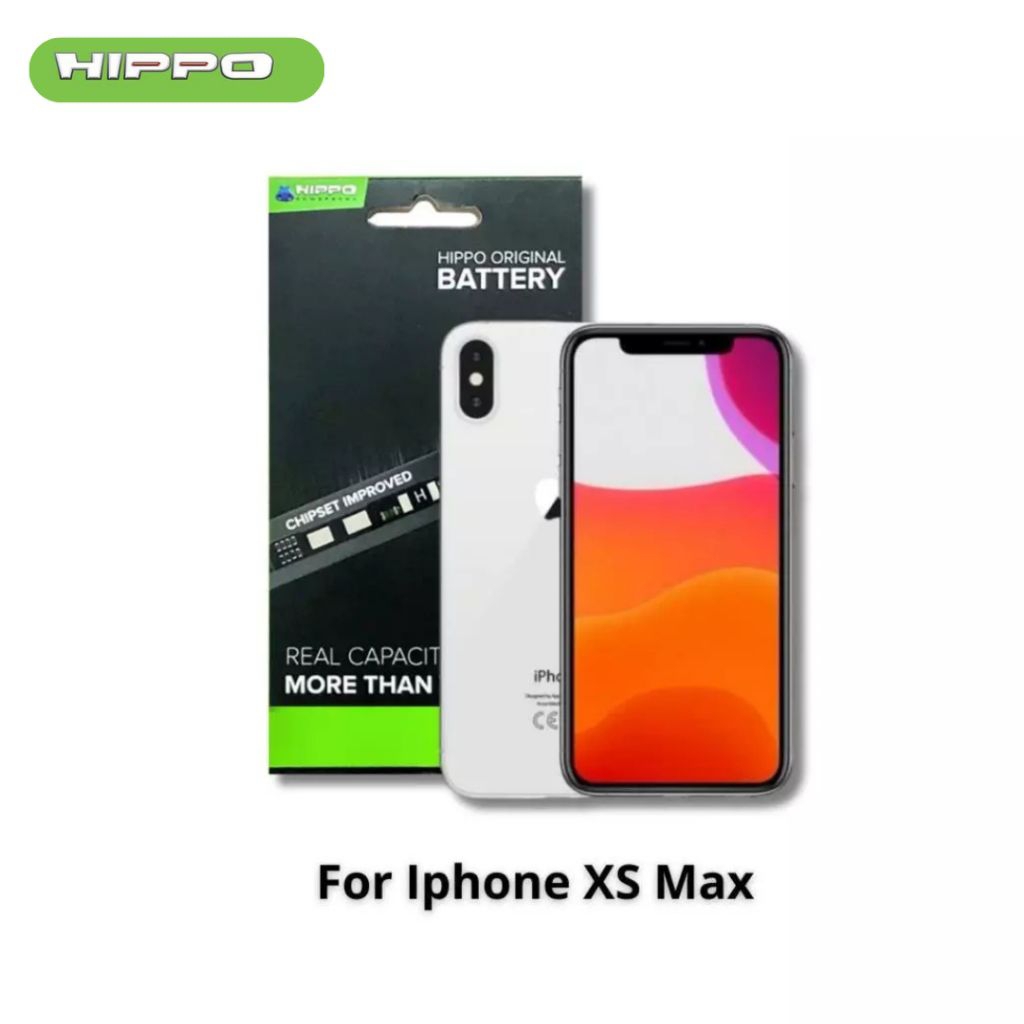 Hippo Baterai Baterry 100% ORI Baterai Iphone XS MAX 3174mAh Original Batere Premium Batu Batre Batrai Handphone Garansi Resmi