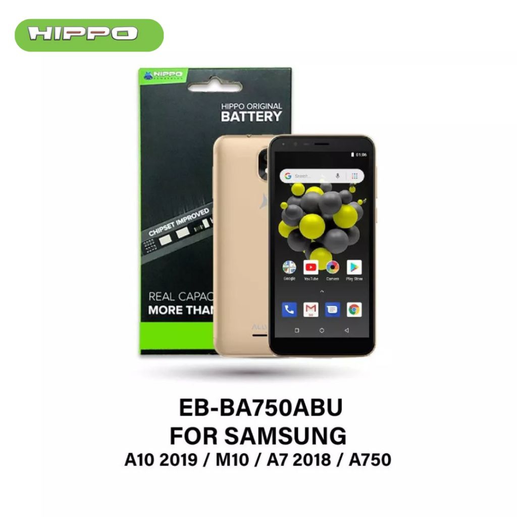 Hippo Baterai Samsung EB-BA750ABU / A10 2019 / M10 / A7 2018 / A750 3300mAh Battery Batere Batrai Batre Original Garansi Resmi