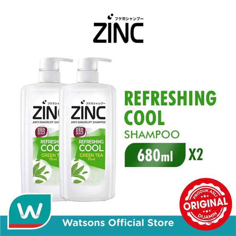 Zinc Shampoo Refreshing Cool Botol 680ml X 2