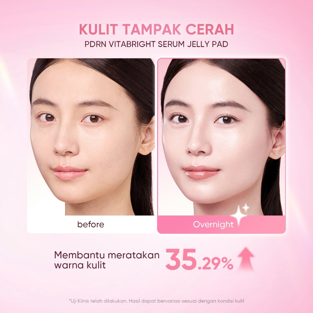 [NEW LAUNCH]SKINTIFIC - Glowing Glass Skin Set / PDRN Vitabright Serum Jelly Pad 80sheets&Cover Glow Perfect Pink Cushion Antioxidation Dewy Flawless Oil-Control Brightening Hydrating Radiant masker komedo dan pori Foundation skin tint bb cream - Gambar 3