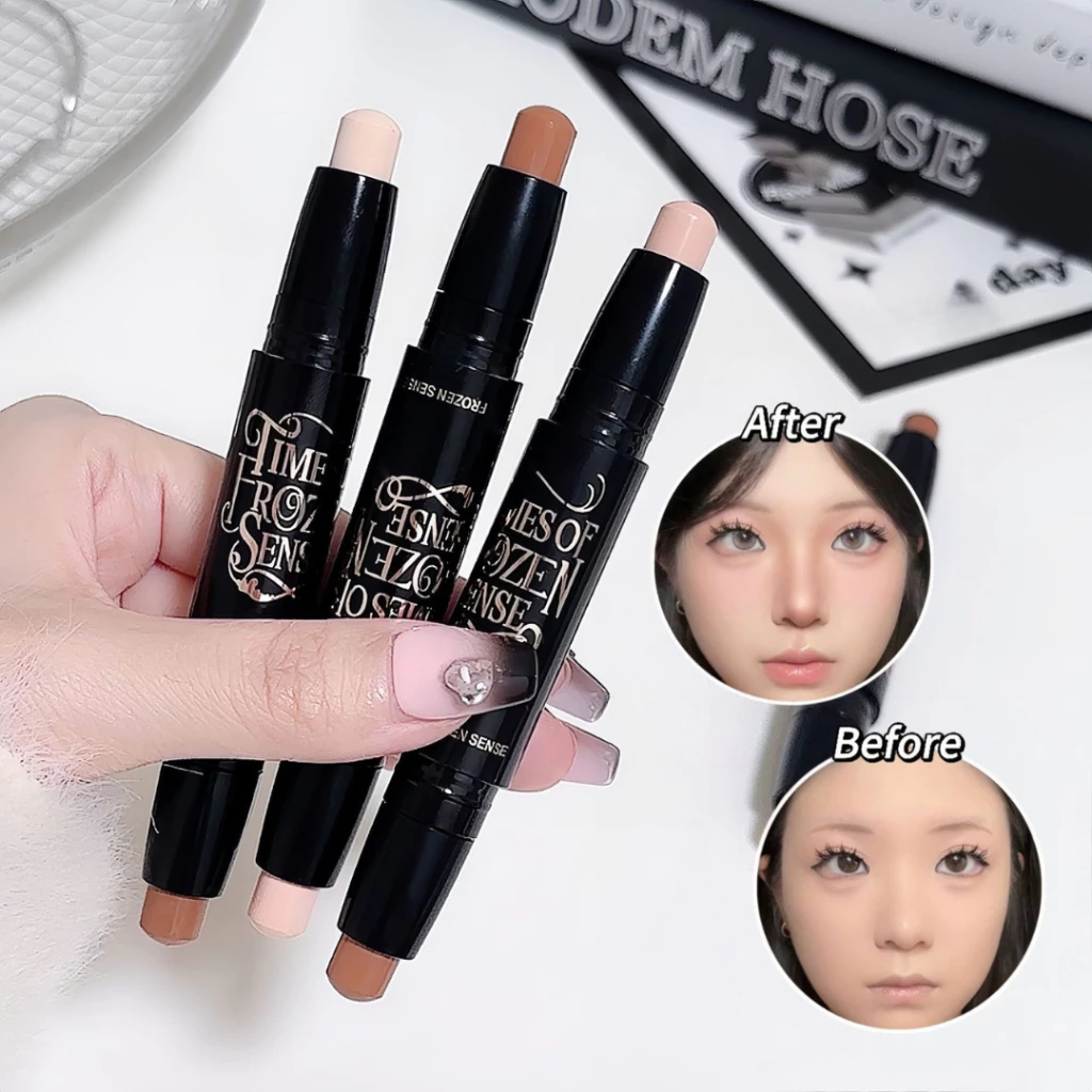 Contour Stick Double Ended 2 in 1 Highlight Contour Shading Hidung Waterproof Tahan Lama Wajah Murah 105 9128 - Gambar 3