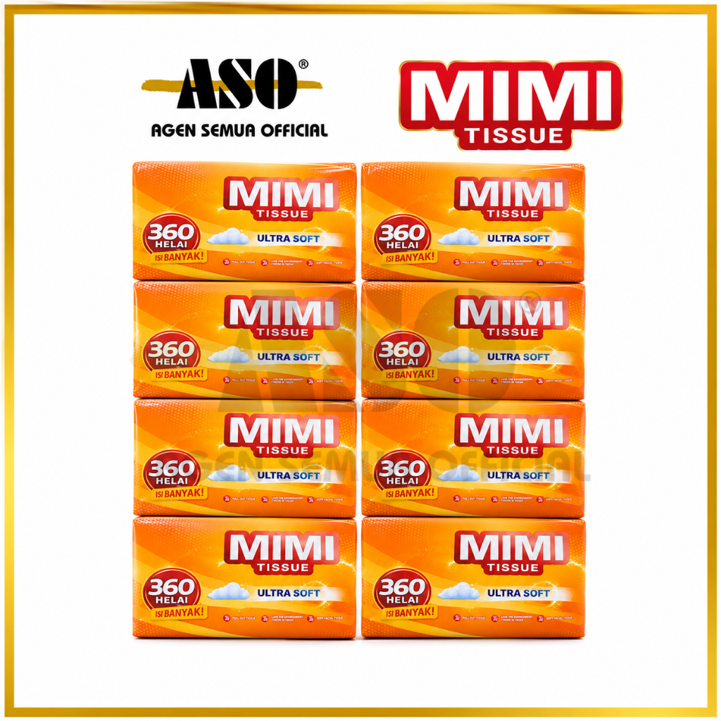 [ Paket isi 8 ] Tisu Tissue MIMI 360 helai Facial tissue 2ply tisu wajah PROMO !!!