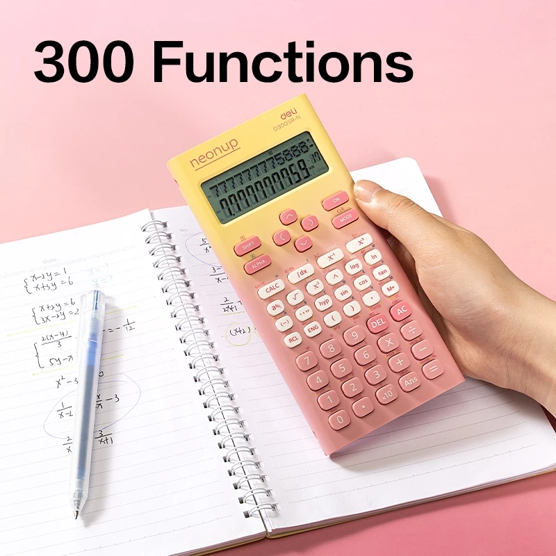 Deli x Cicimaksan Kalkulator 300 Fungsi Kalkulasi ED300SR Neon - Gambar 2