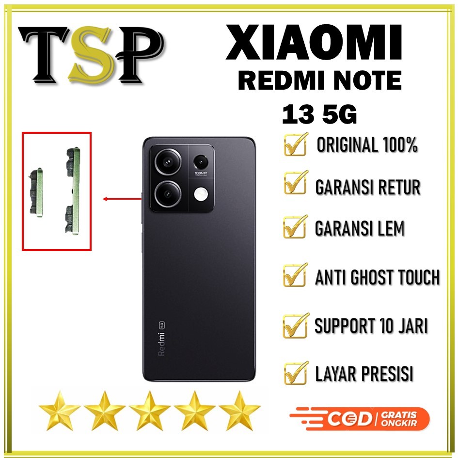 TOMBOL LUAR VOLUME XIAOMI REDMI NOTE 13 5G ORIGINAL 100% COMPLETE