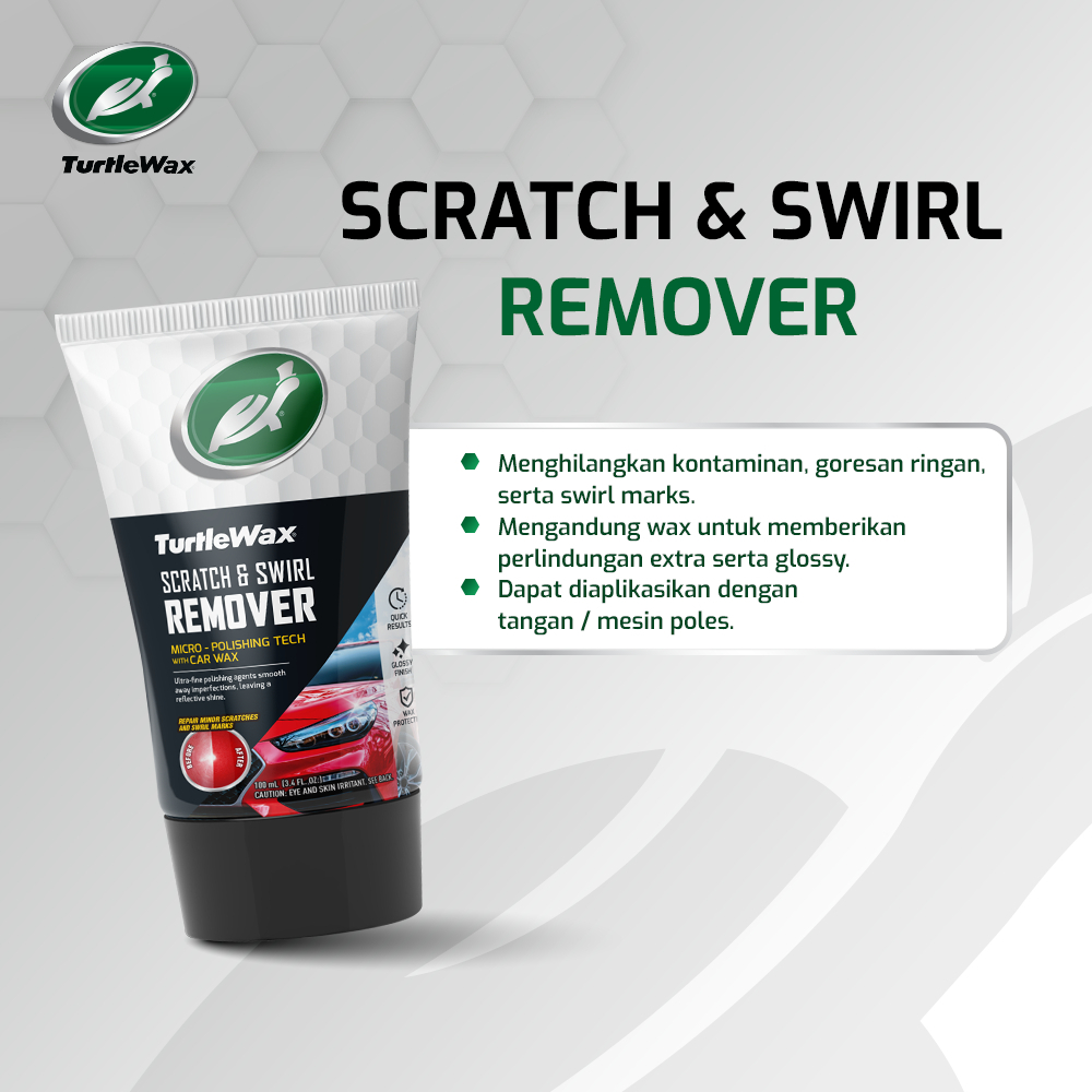 GIFT - Turtle Wax Scratch & Swirl Remover Penghilang Baret Body Mobil Motor Helm Kulkas Meja Kayu Pernis Aplikasi Manual Fnishing Gloss - Gambar 2