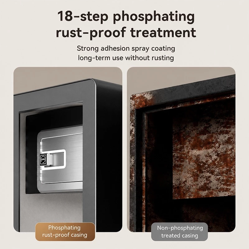 Locksworth Brankas Besi Digital / Fingerprint Digital Safebox / Alarm Safebox 48x42x80 Triple Unlocking Type Brankas Sidik Jari LED Display VS4593 - Gambar 4