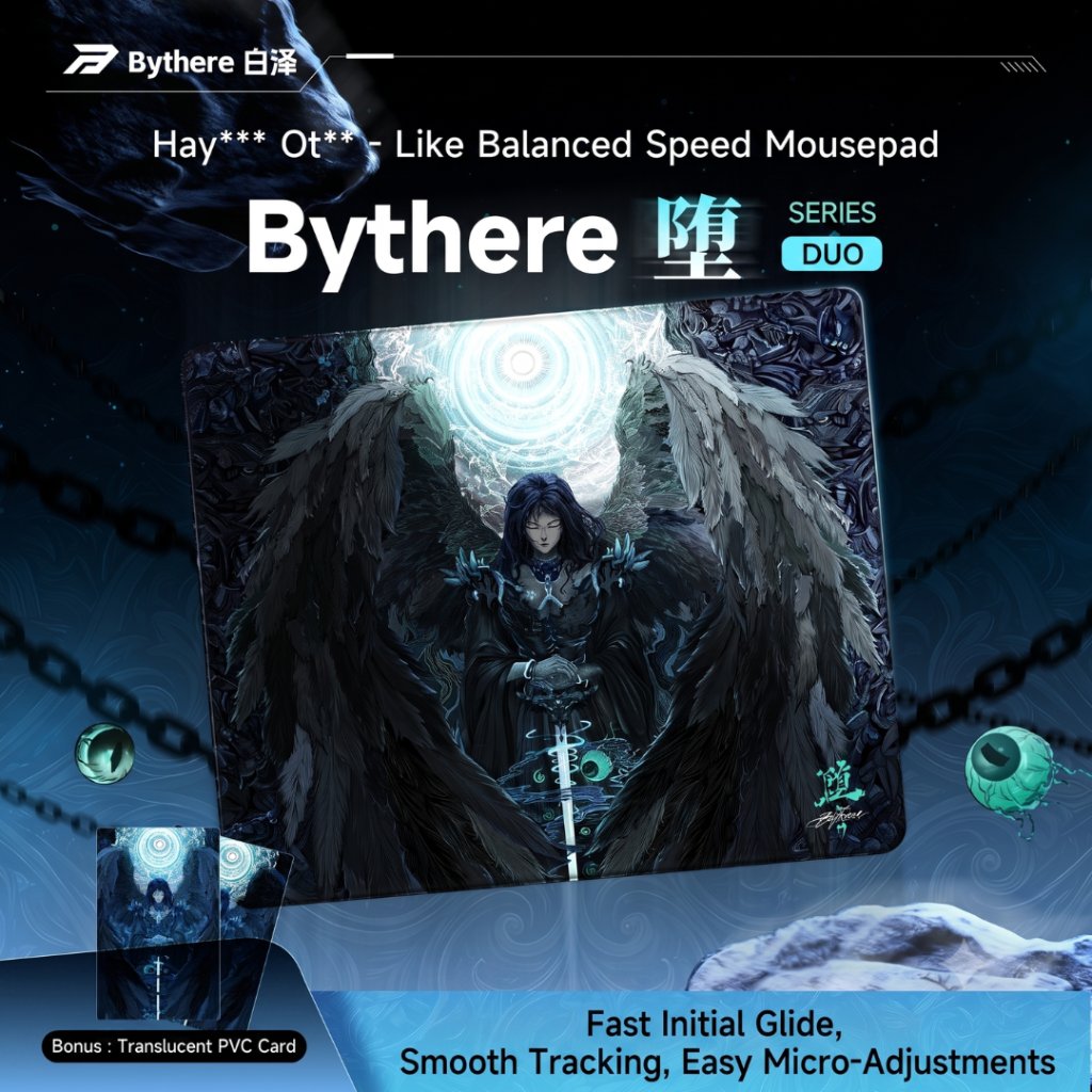 Bythere Duo Bai Ze Fallen Edition Esports Gaming Mousepad Limited Design - Gambar 2