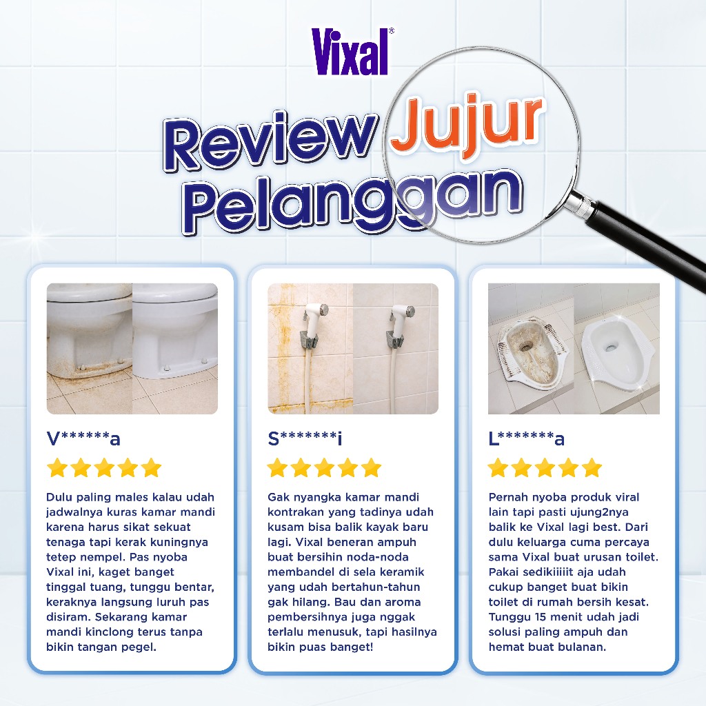 Vixal Pembersih Porselen & Kamar Mandi HCl Anti Kerak Bandel Ekstra Kuat 700g - Gambar 3