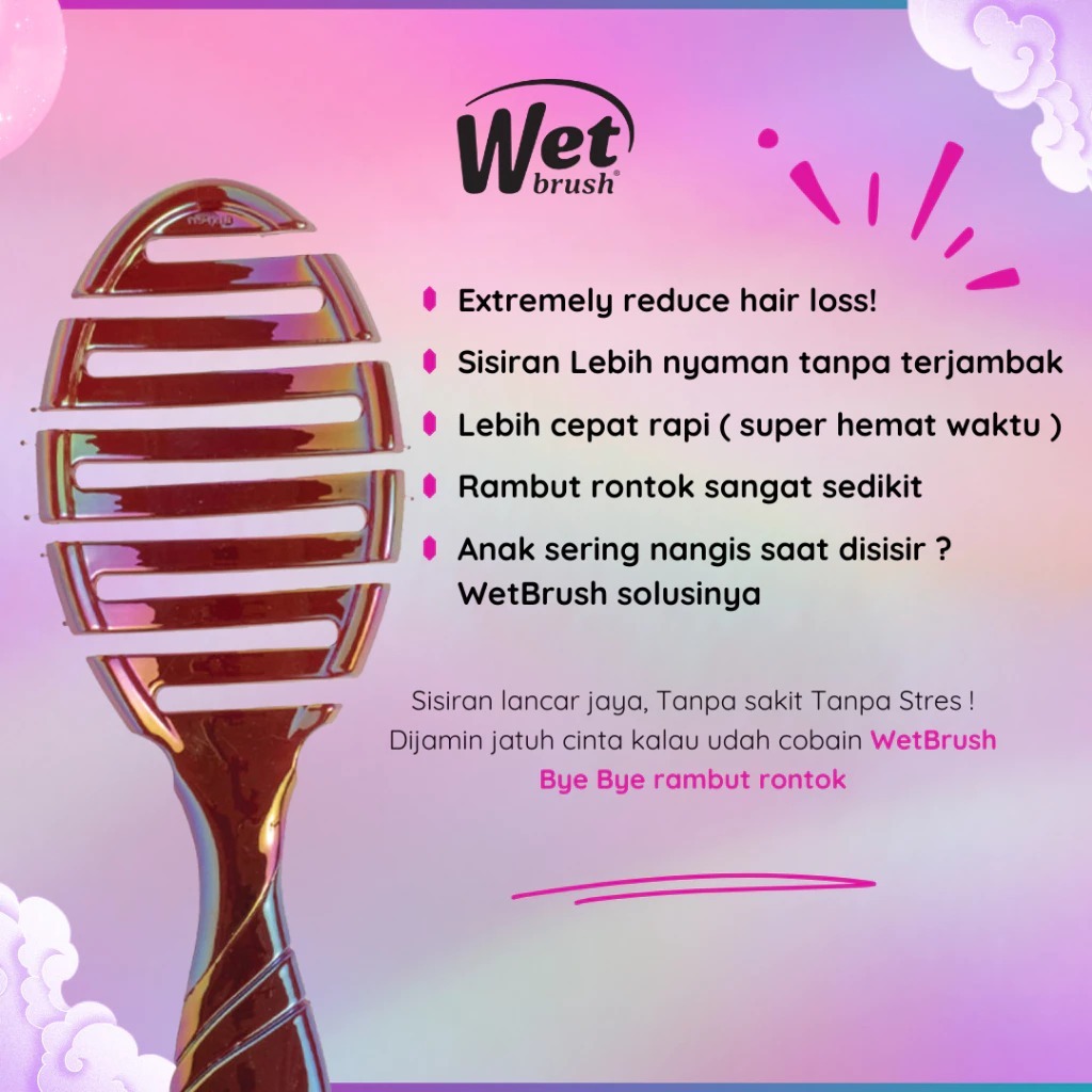 Wet Brush Pro Flex Dry Iridescence Icon Cherry Kurangi Rambut Kusut 45% - Gambar 3