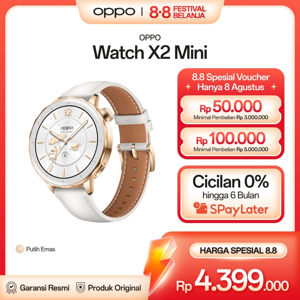 OPPO Watch X2 Mini [Mind-Body Evaluation, Up to 7-Day Battery Life, VOOC Flash Charging, IP68 Water and Dust Resistance]
