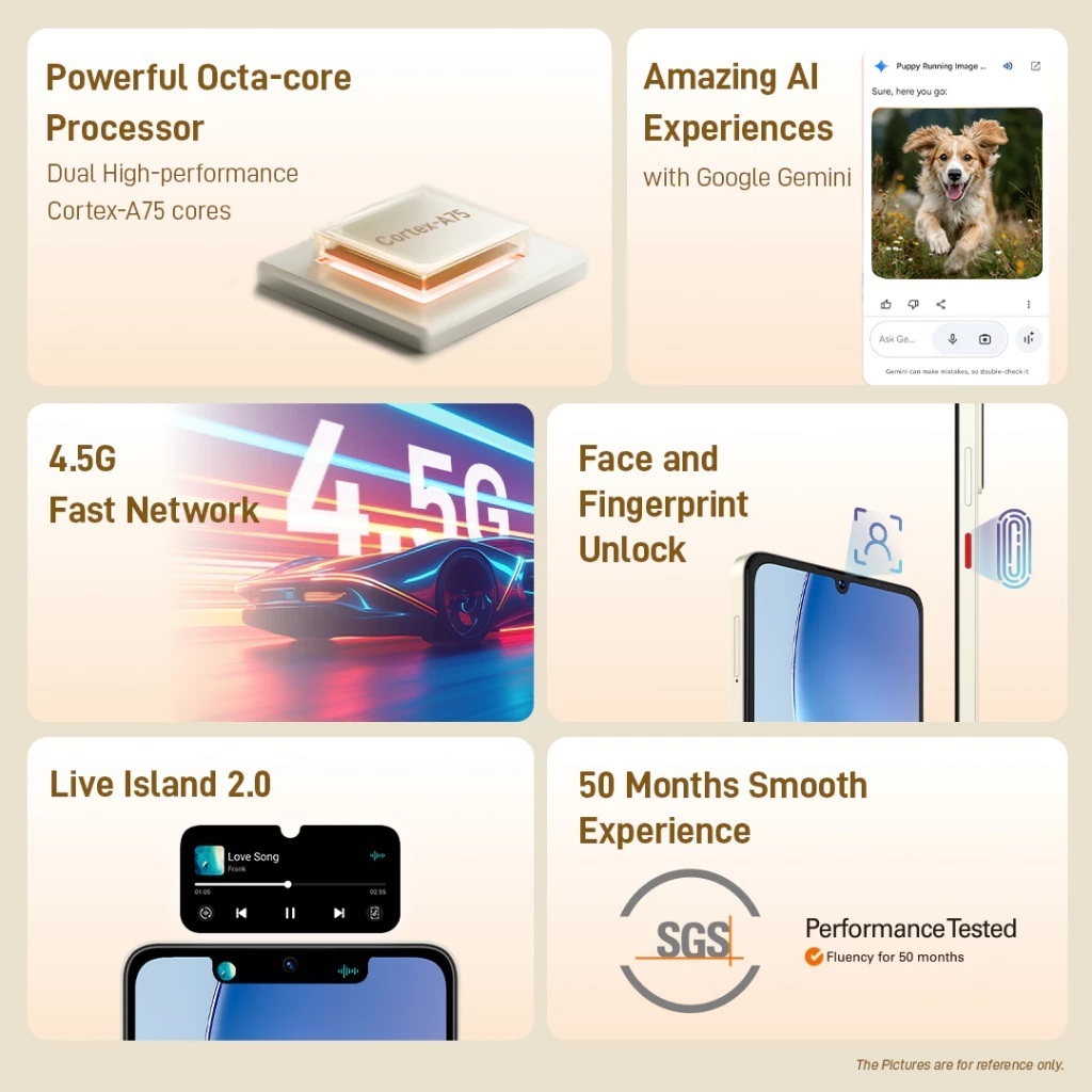 [SPECIAL 9.9] nubia A56 ROM 128GB RAM 12GB (4+8GB) Smartphone Kamera AI 13MP Triple Camera Layar 6.75" 90Hz, Baterai 5000mAh Fast Charging - Gambar 3