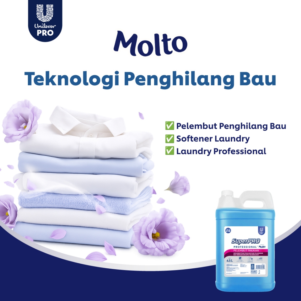 Molto Superpro Softener Pelembut dan Pewangi Pakaian Jerigen 4500ML x2 - Gambar 4
