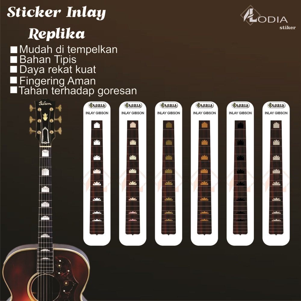 Alodia Guitar Inlay Stickers Gibson Inlay Fret Guitar Gibson Sticker ...