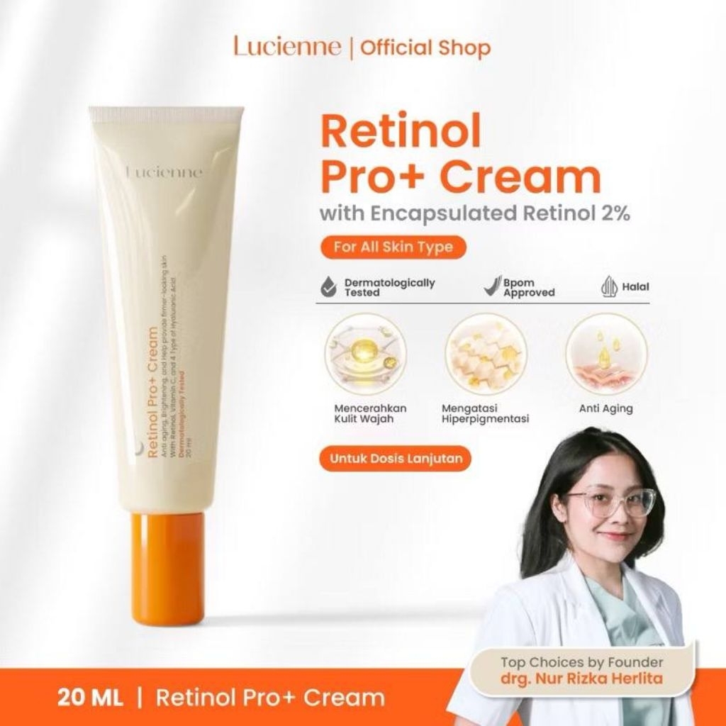 Lucienne Retinol Pro+ Cream 2% Whitening Night Cream / RetinolPURE 0.19 ...