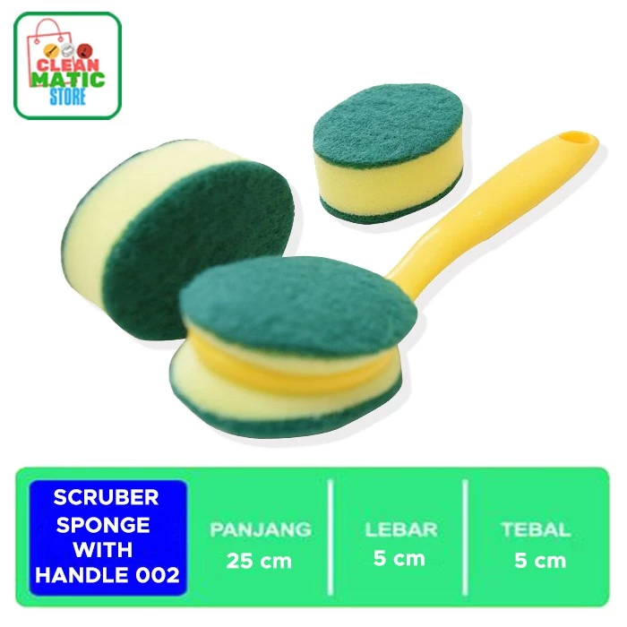 Scrubber Sponge With Handle 002 Dishwashing Sponge/ With Handle ...