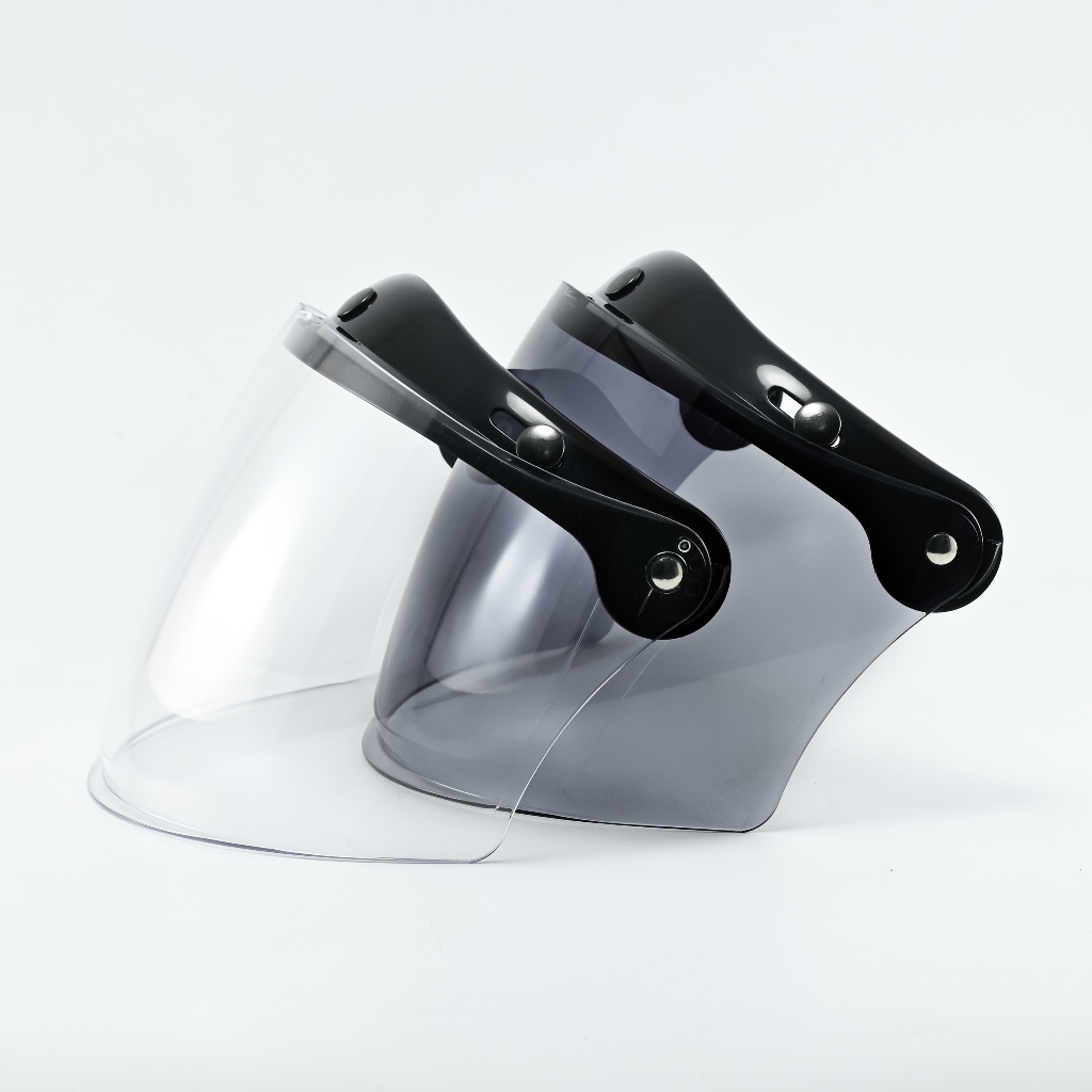 Kaca Helm Venom Bogo Univerisal Tiga Kancing Visor Flat SNI