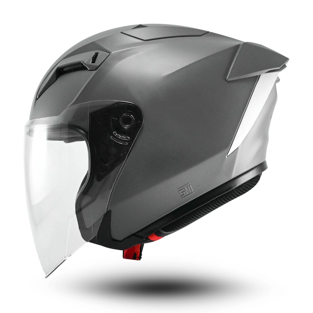Helm Half Face Jitsu HYBRID Terbaru Helm Cowo Keren Trendy Kekinian Motorcycle SNI Premium - Gambar 4