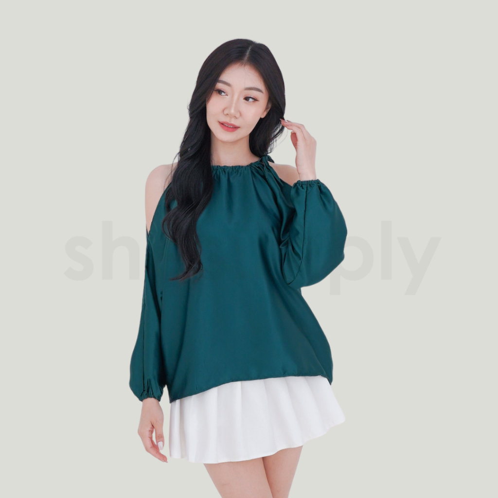 Shesimply Selene Satin / Top Wanita / Blouse Casual Korean Wanita