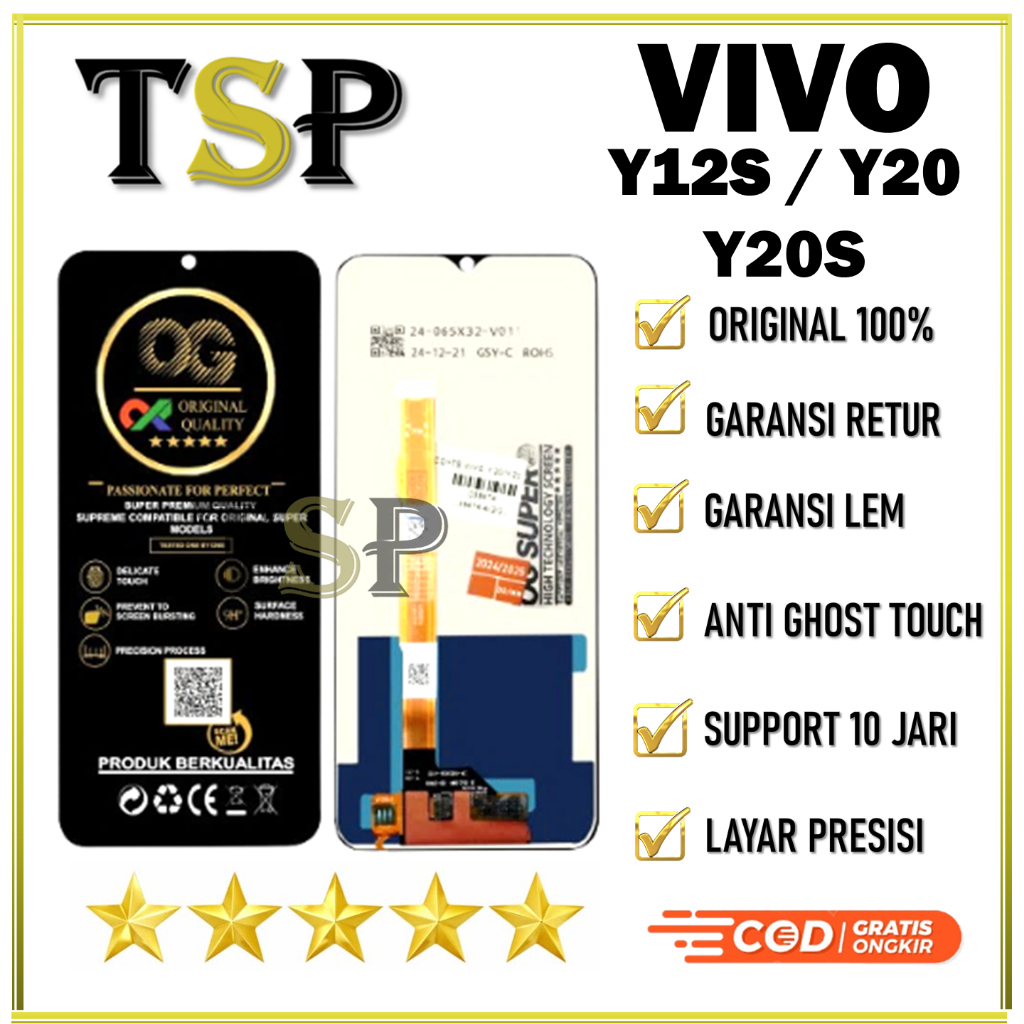 ORIGINAL LCD VIVO Y12S / Y20  Y20S ORIGINAL 100% NEW FULLSET