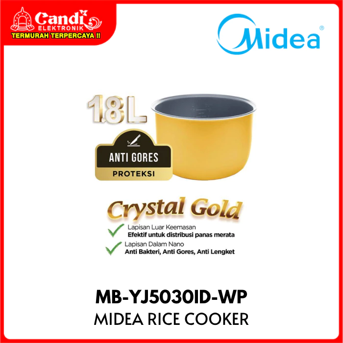 MIDEA Rice Cooker 1,8 Liter Penanak Nasi MB-YJ5030ID-WP - Gambar 4