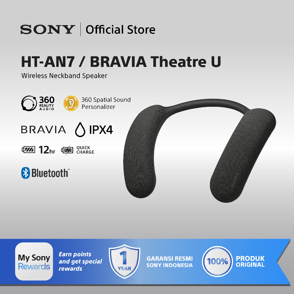 SONY Home Theater Hometheater Neckband BRAVIA Theatre U HT-AN7 HT AN7 HTAN7 Wireless Neckband Speaker