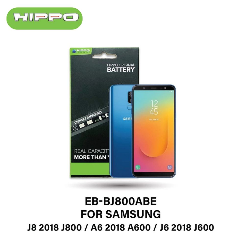 Hippo Baterai SAMSUNG EB-BJ800ABE J8 2018 J800 / A6 2018 A600 / J6 2018 J600 3000mAh Battery Batere Batrai Batre Original Cell