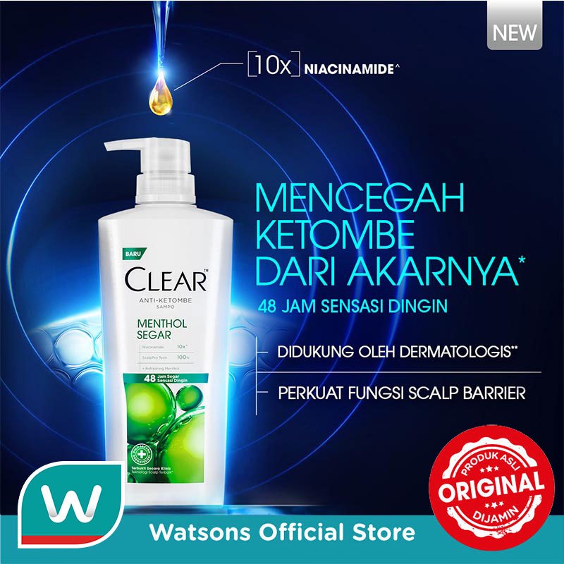 Clear Shampoo Anti Ketombe Menthol Segar 450ml - Gambar 3