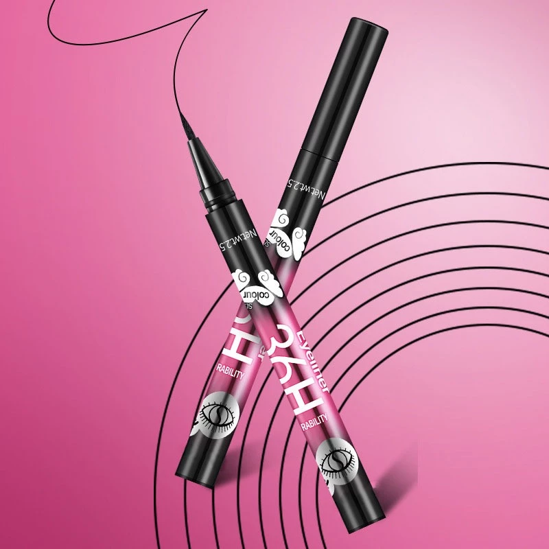 Eyeliner Pensil 36H Hitam Pekat Waterproof Tahan Lama Tekstur Empuk Anti Luntur Mudah Pakai Murah 251 - Gambar 4