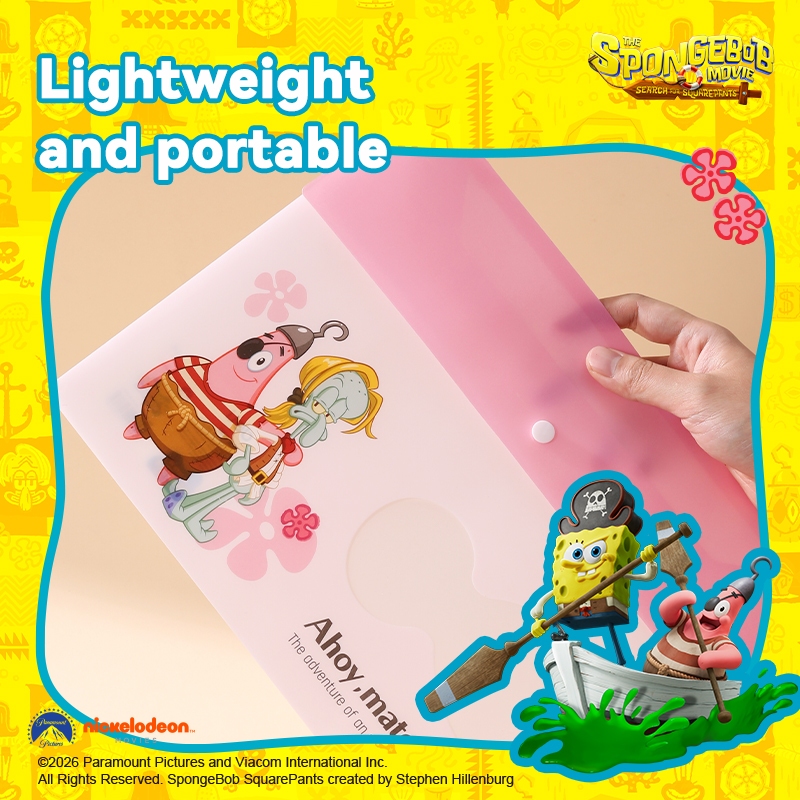 Deli x SpongeBob Document Folder A4 / Map Dokumen Karakter EF765 - Gambar 3
