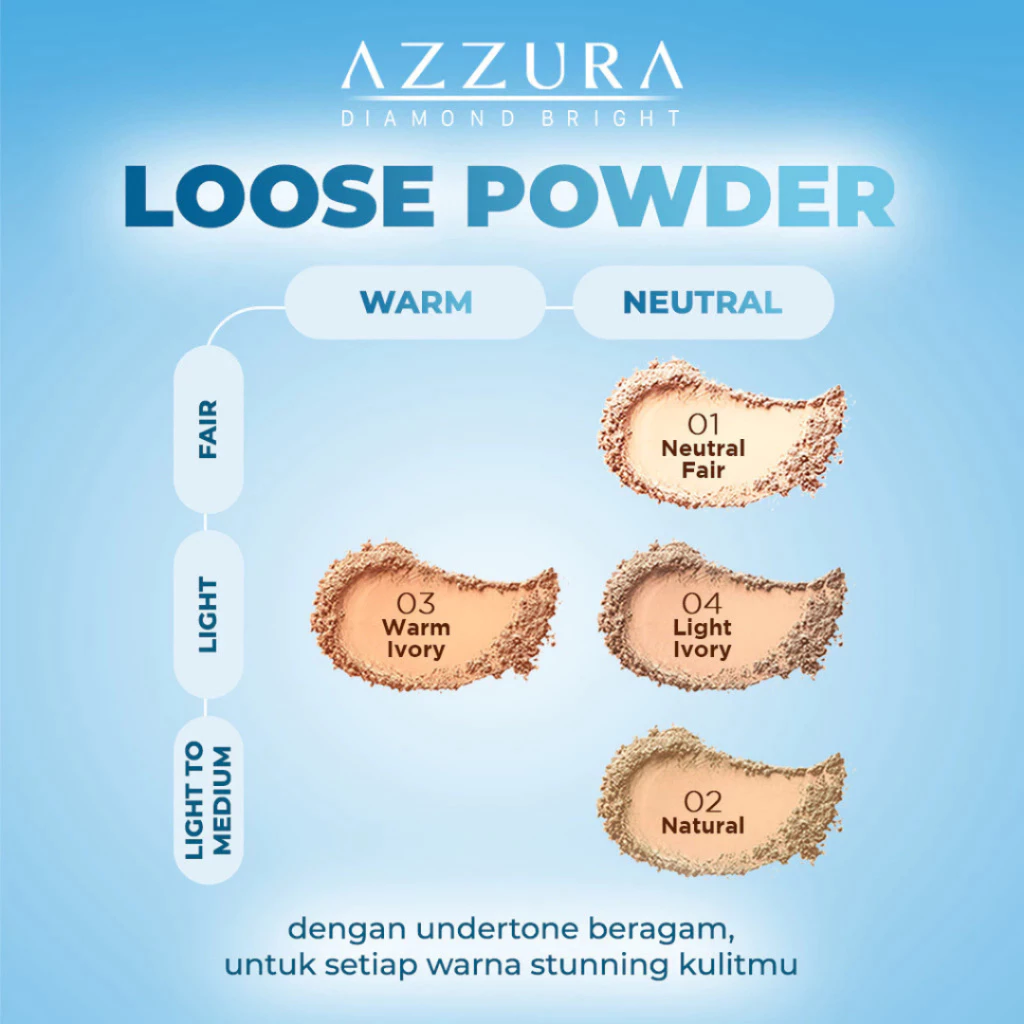 Azzura Loose Powder Diamond BrightSpf 22Pa+++ - Gambar 2
