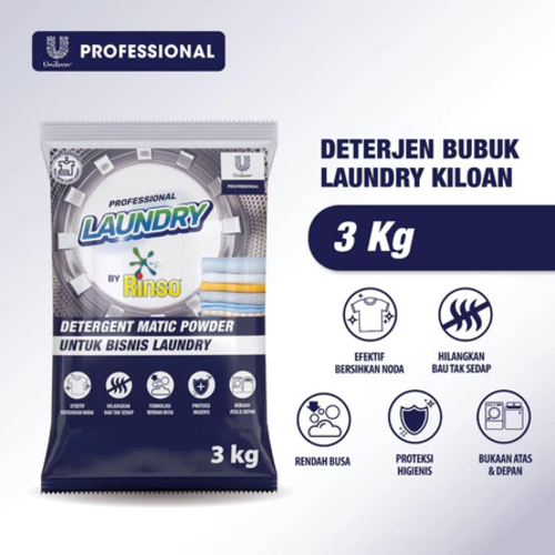 Professional Laundry by Rinso Detergent Laundry Kiloan Bubuk 3 Kg X3 - Gambar 2