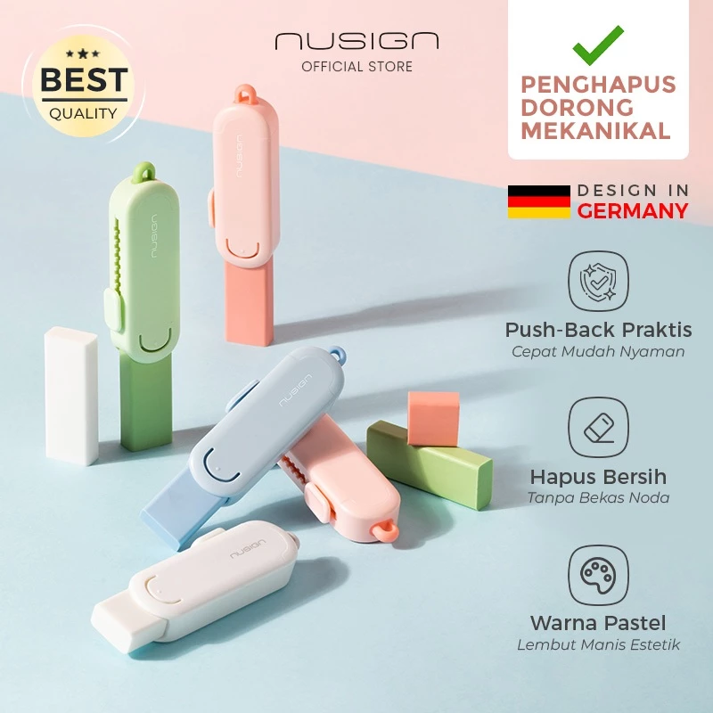 Nusign Mechanical Eraser Push-Back Eraser / Penghapus Dorong Mekanikal ENS039