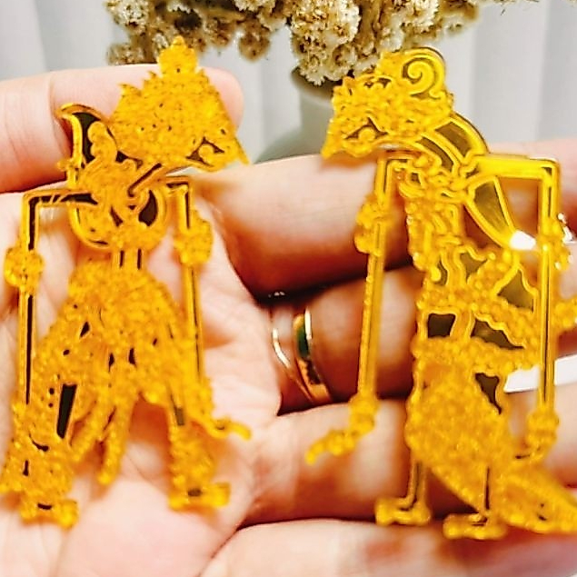 Rama Shinta Akrilik Gold ukuran kecil sedang besar - Gambar 2